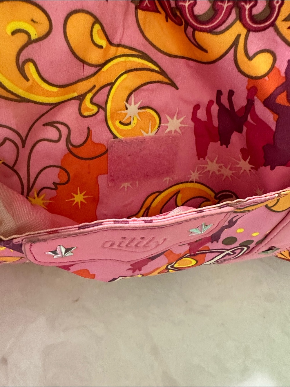 Oilily Pink Multicolor Patterned duffle bad - Picture 8 of 16